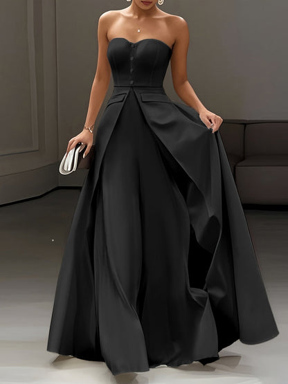 Damen Elegantes Abendkleid Ballkleid Bandeau Stil für besondere Anlässe