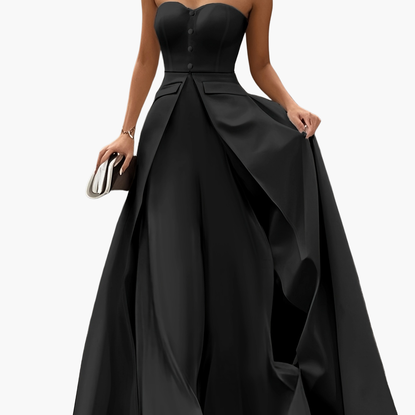 Damen Elegantes Abendkleid Ballkleid Bandeau Stil für besondere Anlässe