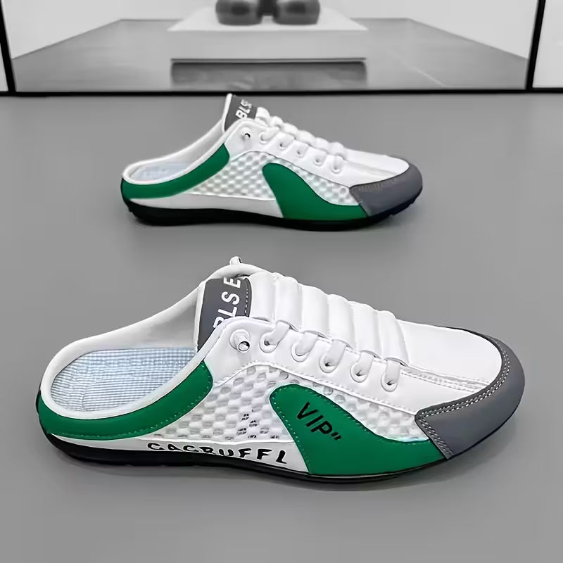 Instapsneakers met open hiel en colorblock-design voor heren