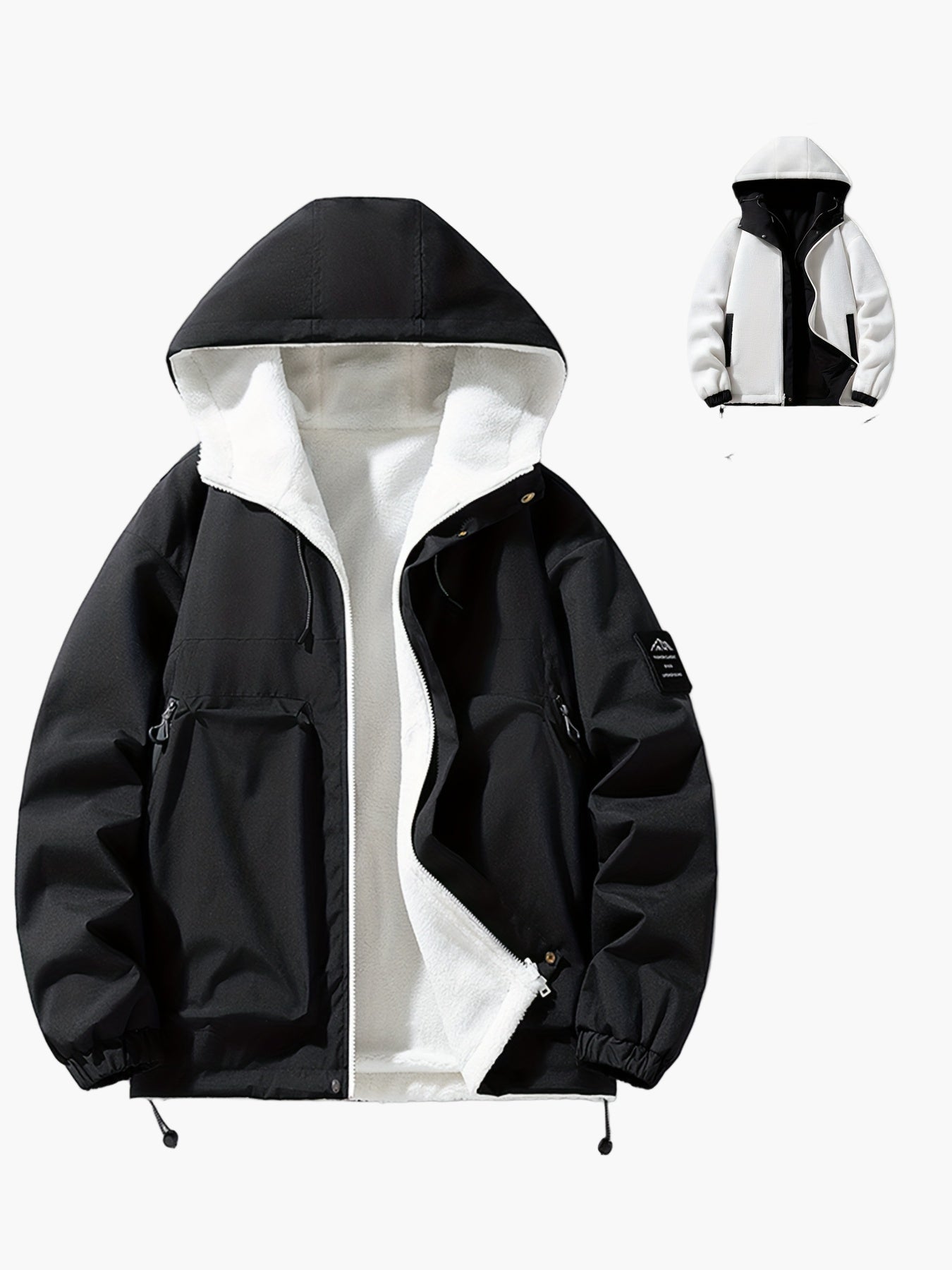 Heren vrijetijds winterjas met capuchon – Modieuze outdoor overgangsjas, dagelijks & streetwear
