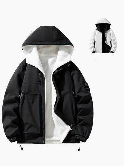 Heren vrijetijds winterjas met capuchon – Modieuze outdoor overgangsjas, dagelijks & streetwear