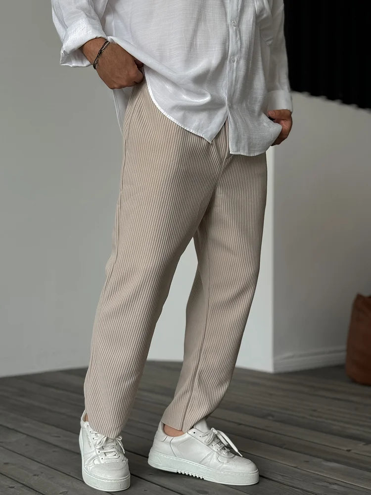 Herren Luxus-Hose im Old Money Stil – Elegante Freizeit- und Businesshose, Regular Fit, Everyday Chic