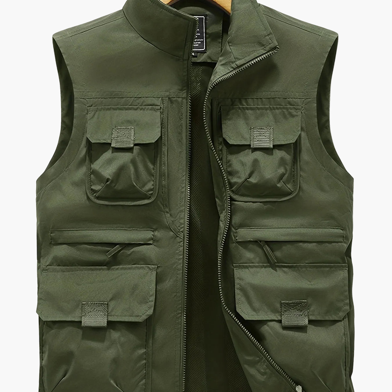 Herren Outdoor Utility-vest med flere lommer, fritidsvest for fiske, fotturer og fotografering