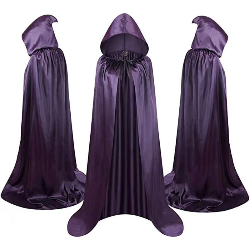 Cape Halloween adulte – Cape de vampire à capuche, réversible pour costumes effrayants & fêtes