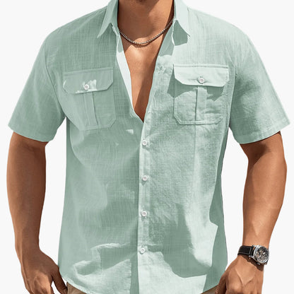 Herren Freizeit Hemd Kurzarm mit Brusttaschen – Perfekt für Sommer und Alltag