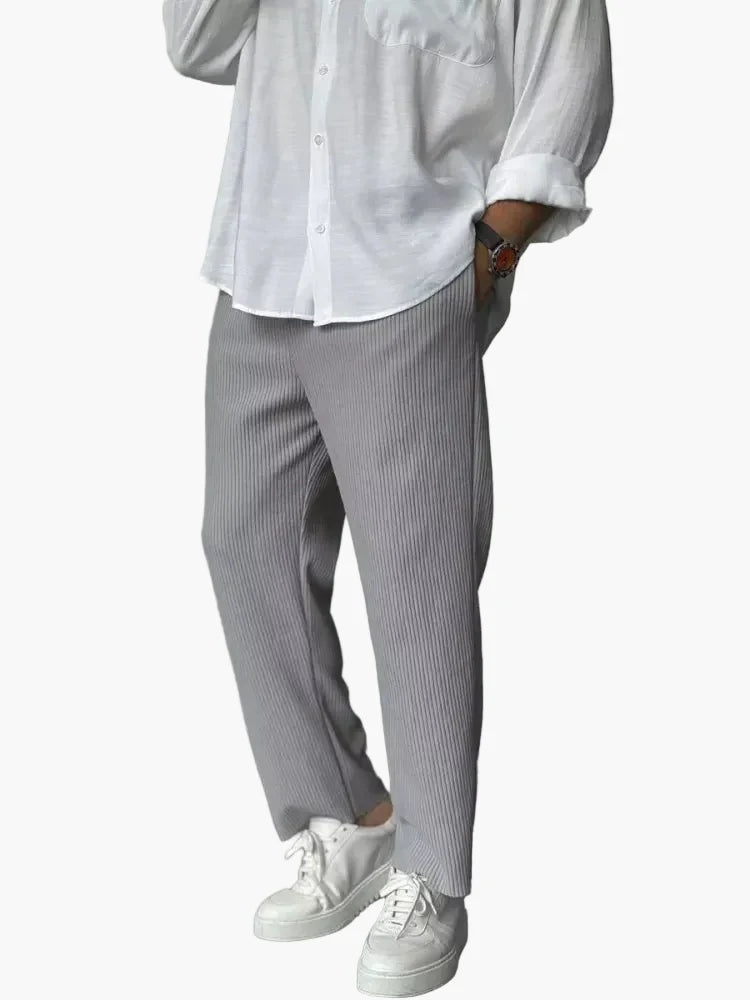 Herren Luxus-Hose im Old Money Stil – Elegante Freizeit- und Businesshose, Regular Fit, Everyday Chic