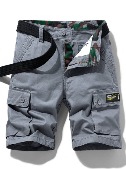 Herren Cargo-Shorts im Casual-Design mit Gürtel und Taschen – Ideal für Freizeit und Outdoor