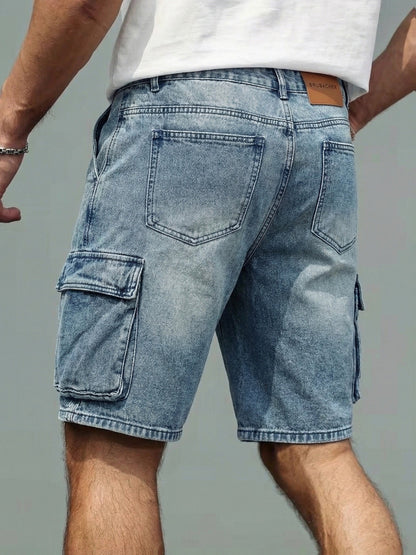Herren Cargo Jeans Shorts – Lässige Regular Fit Bermuda für Alltag & Freizeit