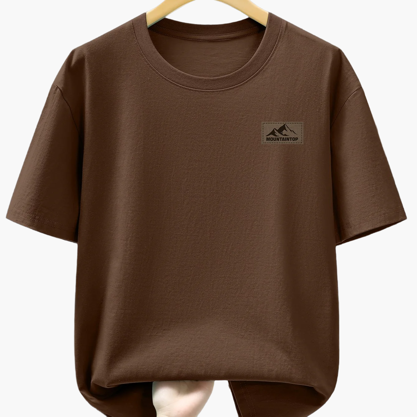 Herre T-skjorte med minimalistisk fjell-logo – fritid, urban stil, perfekt for hverdag og helg