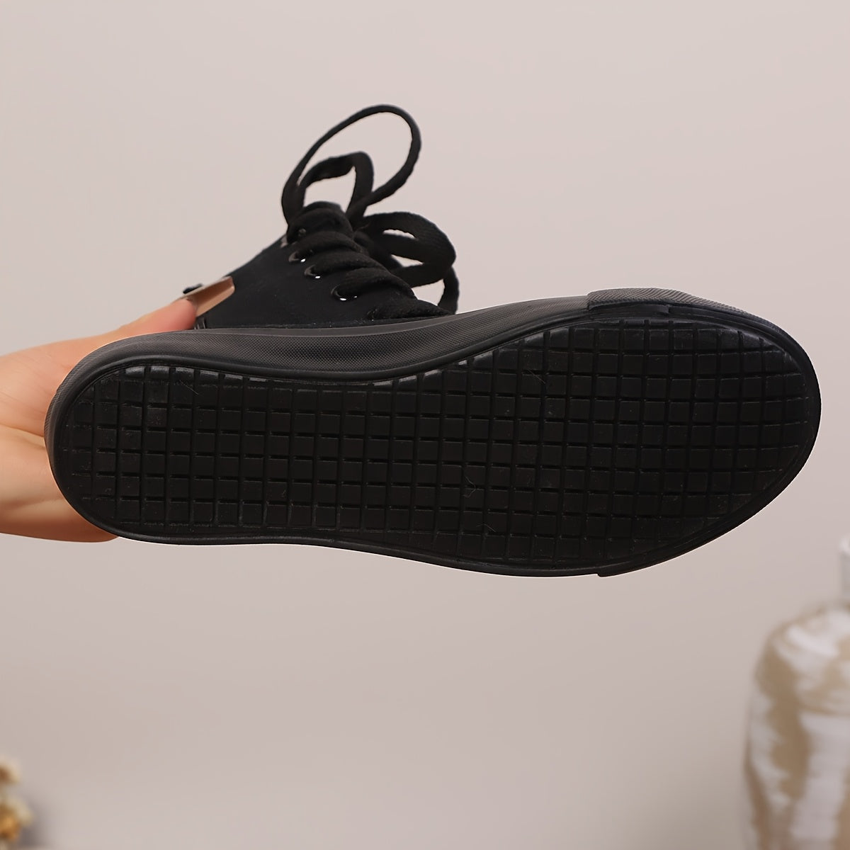 Damen Mid-Calf Schnür-Sneaker mit Reißverschluss Weiß
