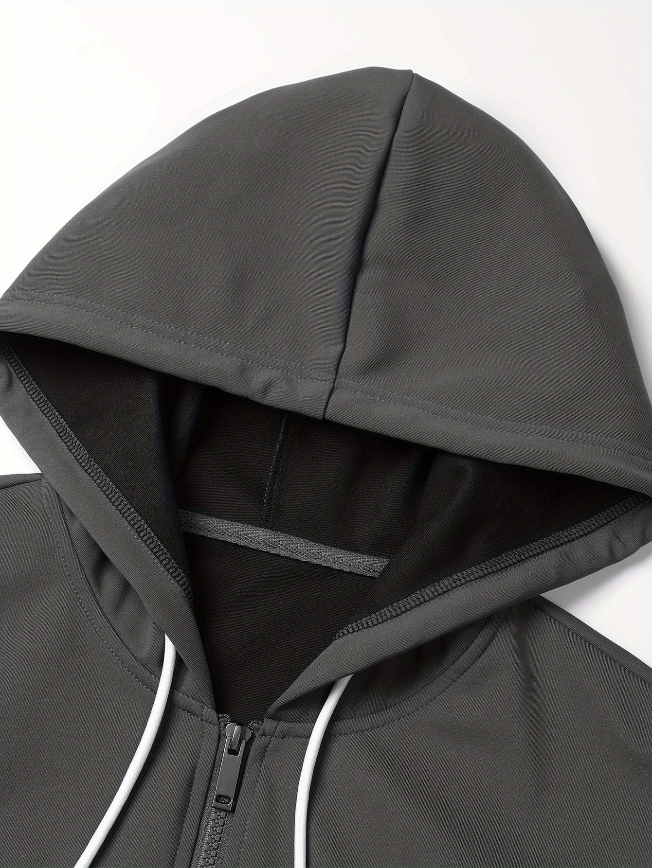 Chaqueta unisex con capucha y cremallera, multicolor, con cordón ajustable y bolsillos
