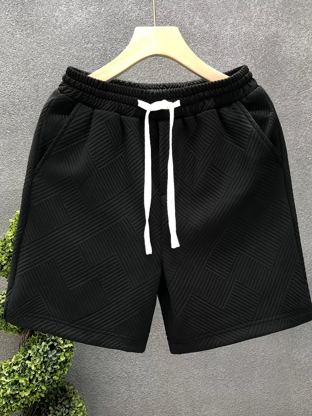 Herren Freizeitshorts mit Strukturmuster – Modernes Design für Alltag & Sport