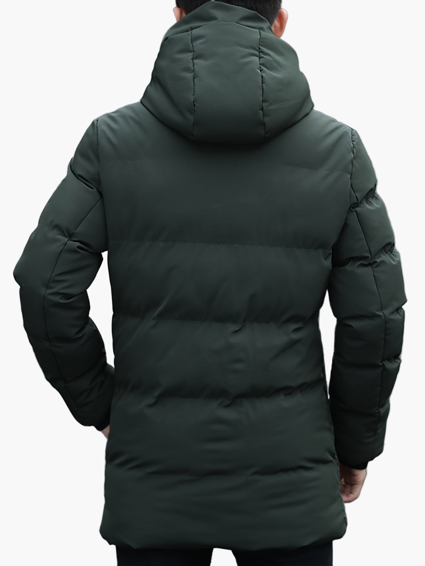 Herre vinter quiltet jakke med hætte – Moderne outdoorjakke til hverdag og fritid