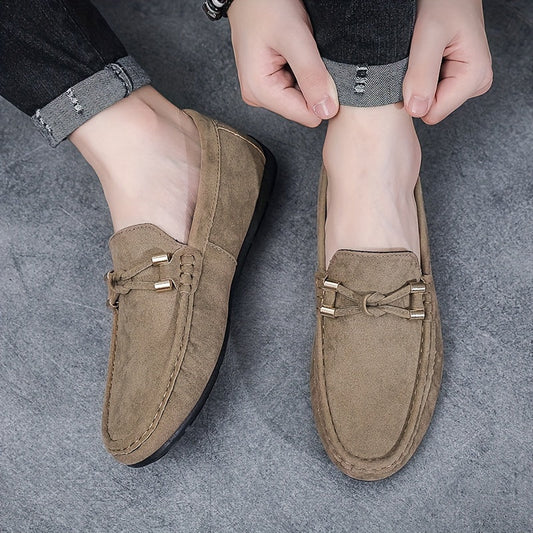 Mocasines para hombre sin cordones, zapatos casuales para el día a día y la oficina
