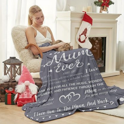 Geschenkdecke für Frauen – Kuschelige Boho-Stil Wohndecke mit Sprüchen für die beste Mama, Dankeschön & Liebe, Sofa- und Wohnaccessoire
