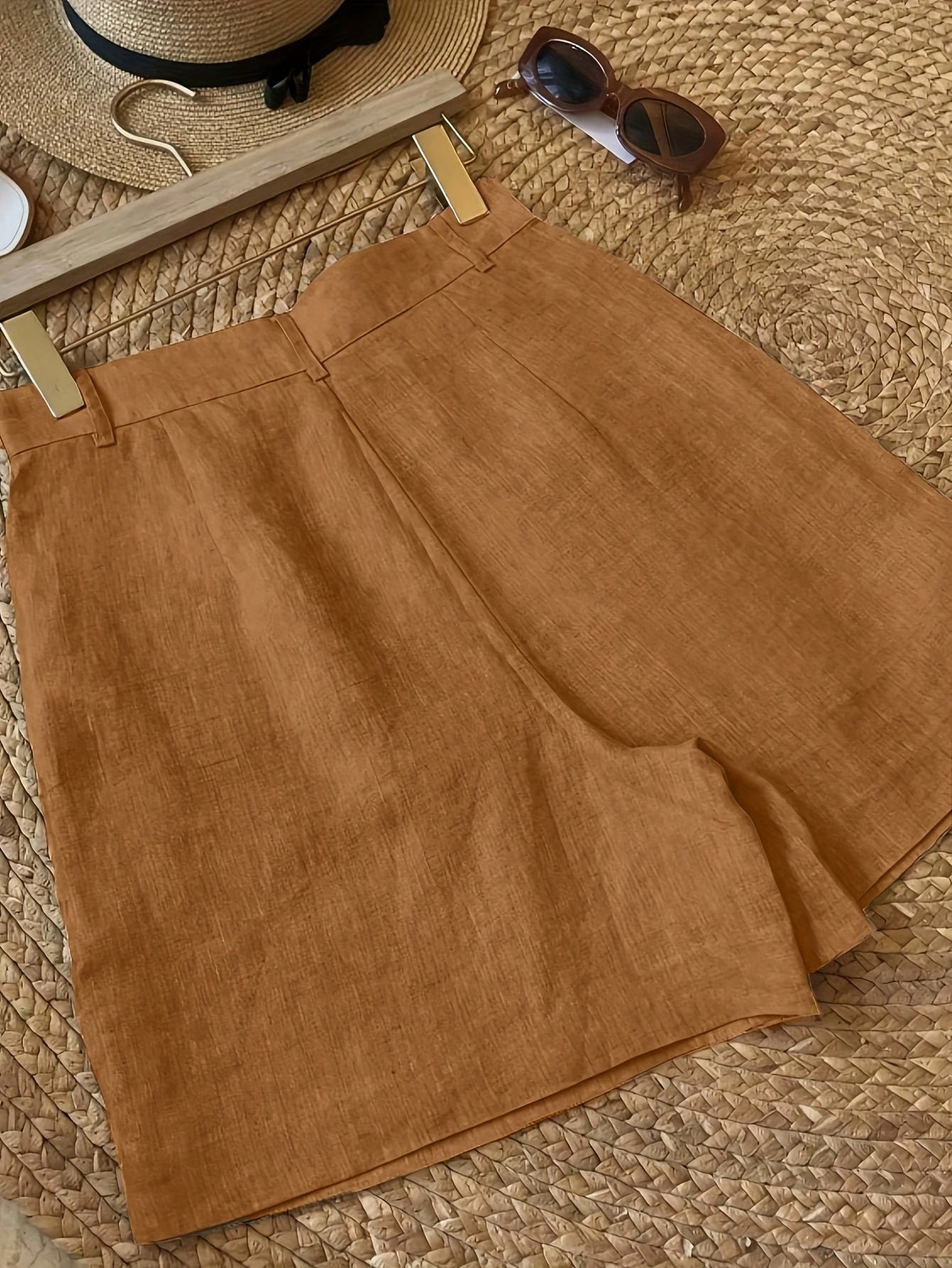Dame vintage shorts med høj talje til sommer – stilfulde fritidsshorts med lommer