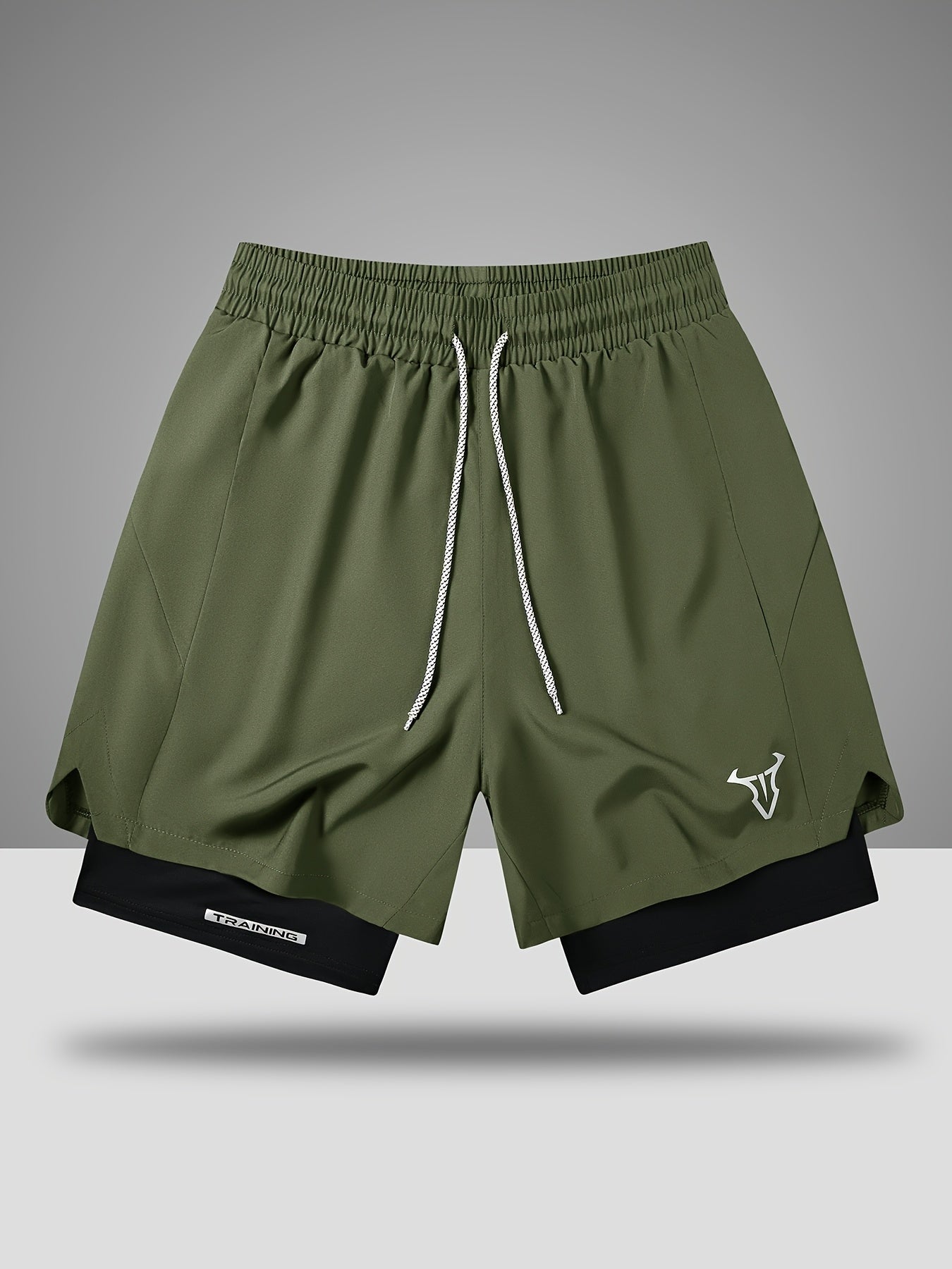 Pantaloncini da allenamento uomo fitness sport taglio regolare con coulisse e tasche laterali