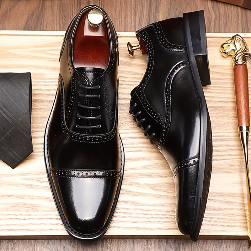 Herren Business Oxford-skor – Eleganta snörskor för kontor och vardag