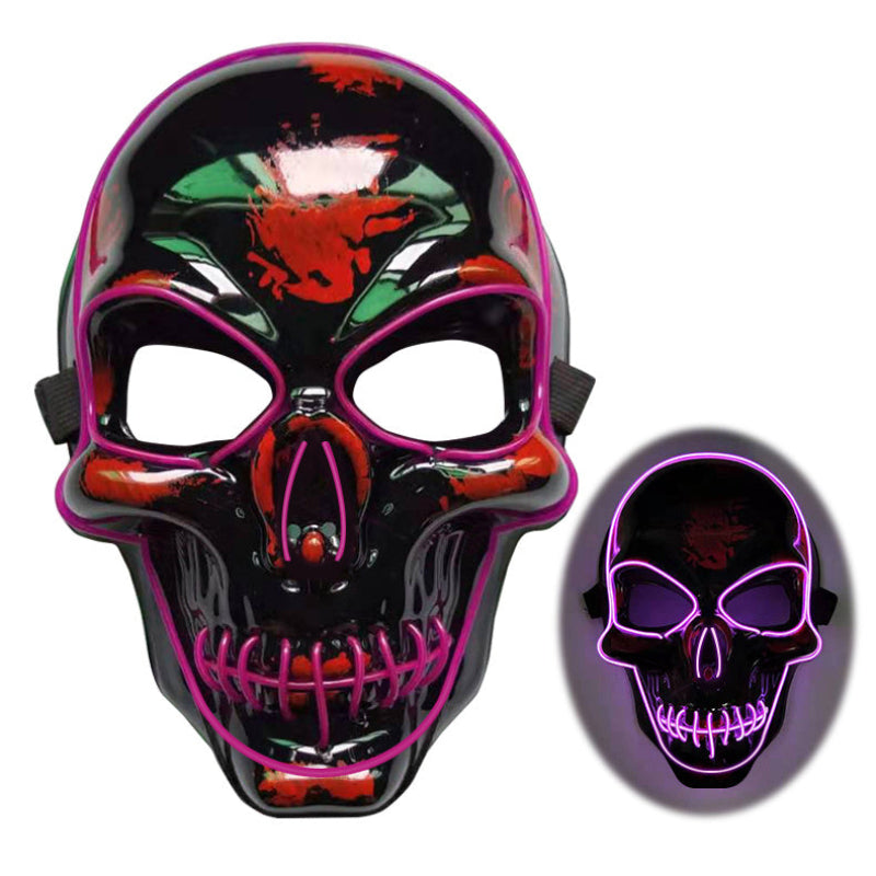 Halloween LED lichtgevend schedelmasker voor volwassenen – Griezelig feest- & kostuummasker