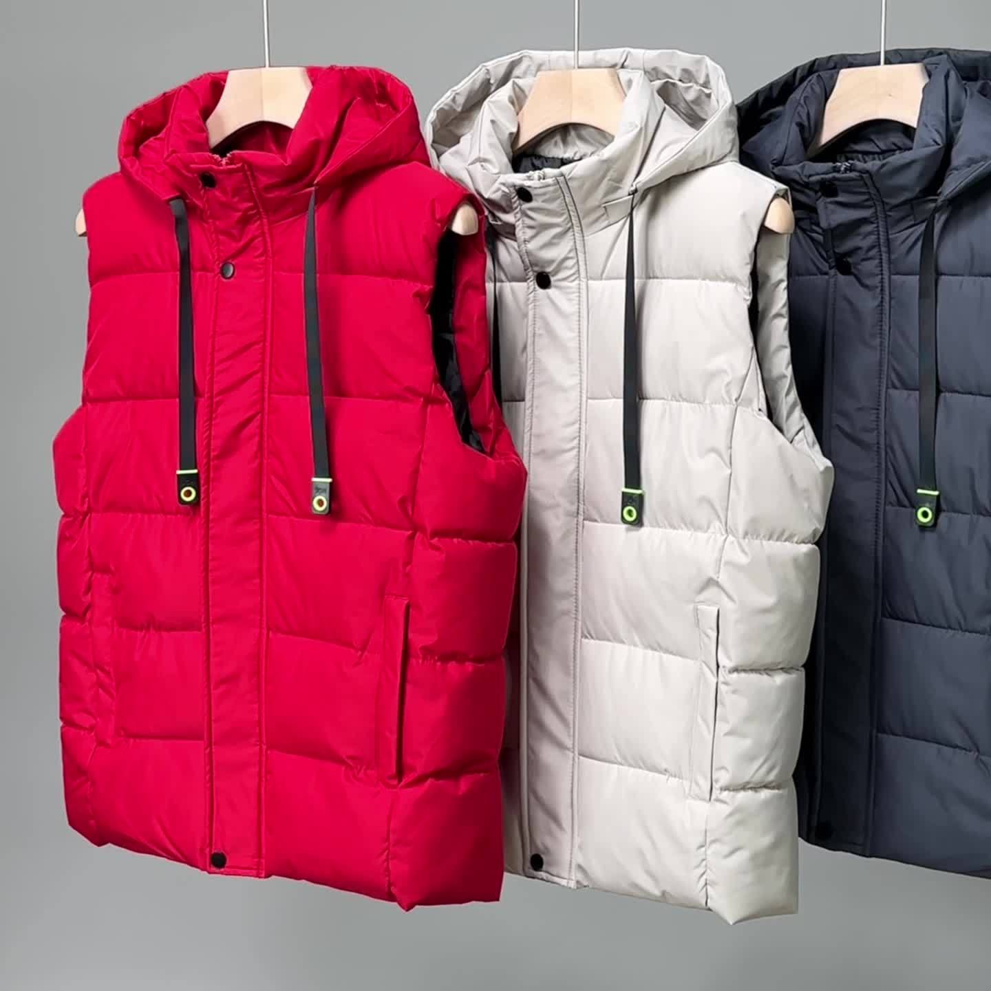 Unisex-vatteret vest med hætte | Polstret vest