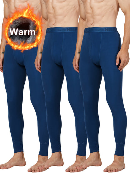 Herren Thermounterhose 3er-Pack, Lang & Warm, mit Gummibund