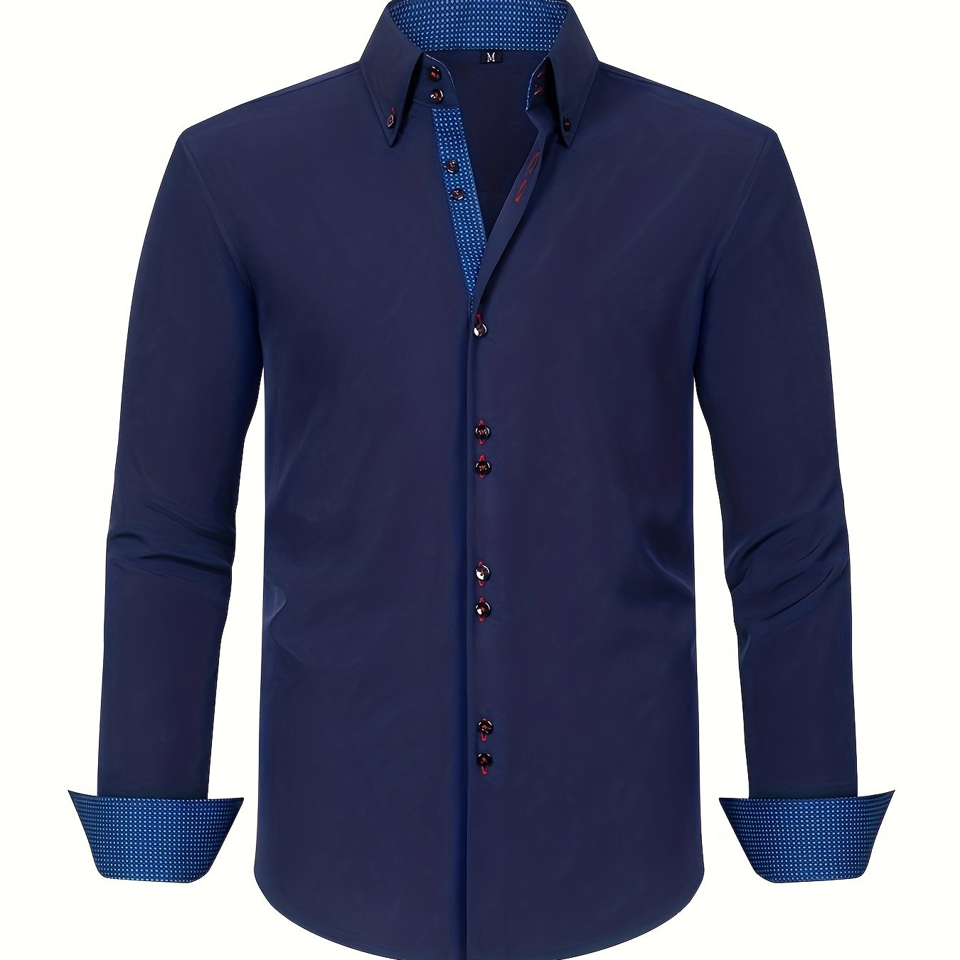Męska koszula biznesowa casual z długim rękawem nowoczesny elegancki design