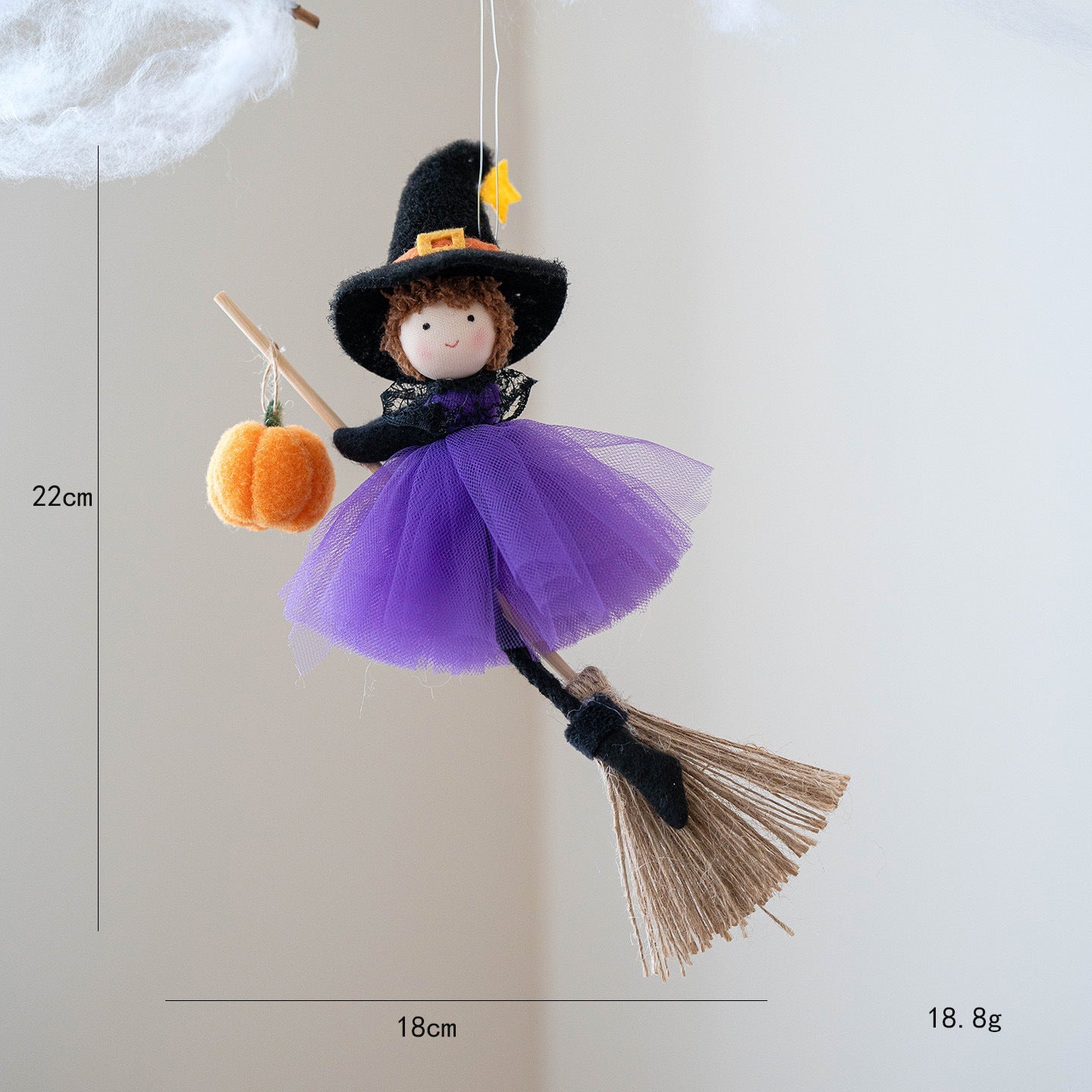 Wiszące figurki czarownic do dekoracji na Halloween – europejski styl do pokoju dziecięcego i na imprezę