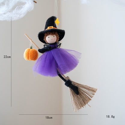 Wiszące figurki czarownic do dekoracji na Halloween – europejski styl do pokoju dziecięcego i na imprezę