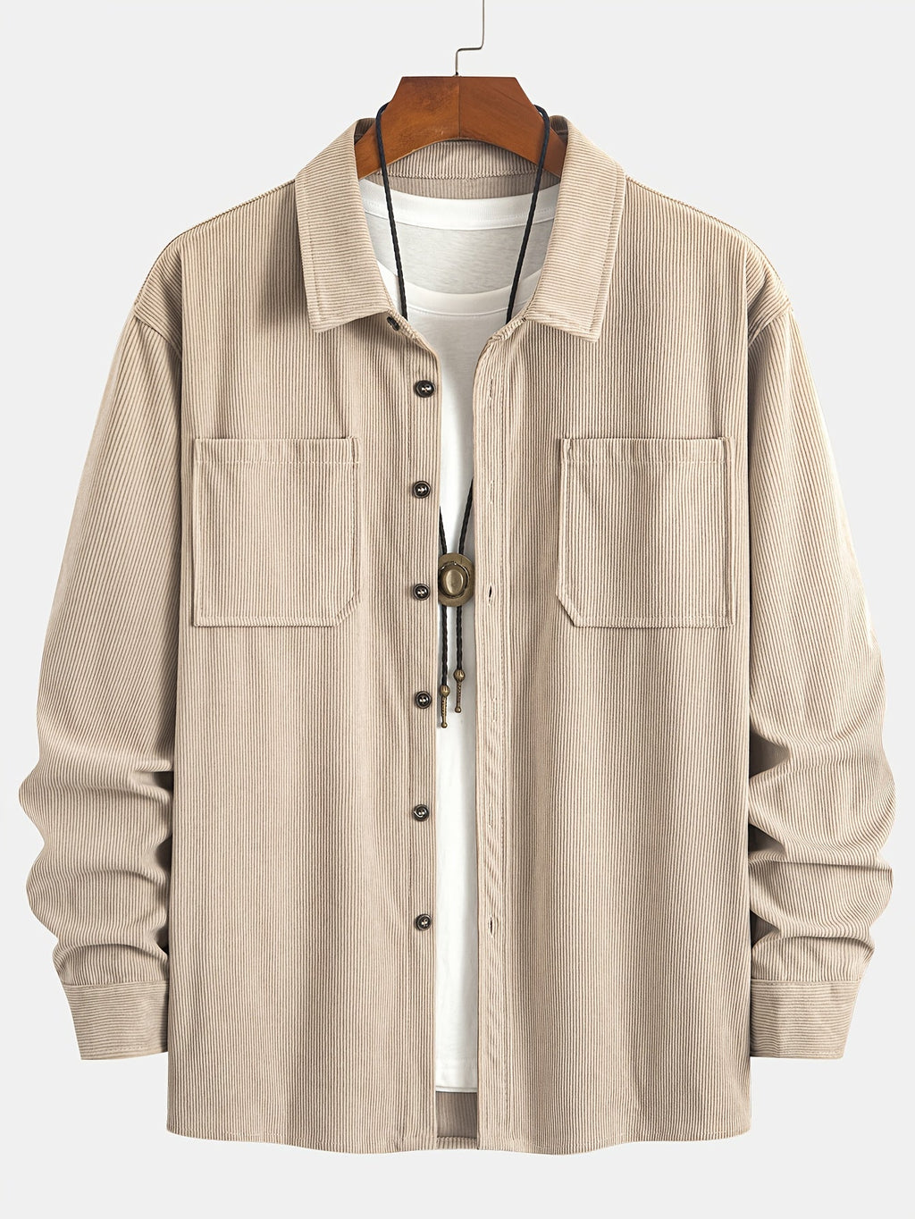 Bryce | Overshirt met lange mouwen, zakken en knopen voor heren