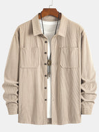 Bryce | Overshirt met lange mouwen, zakken en knopen voor heren