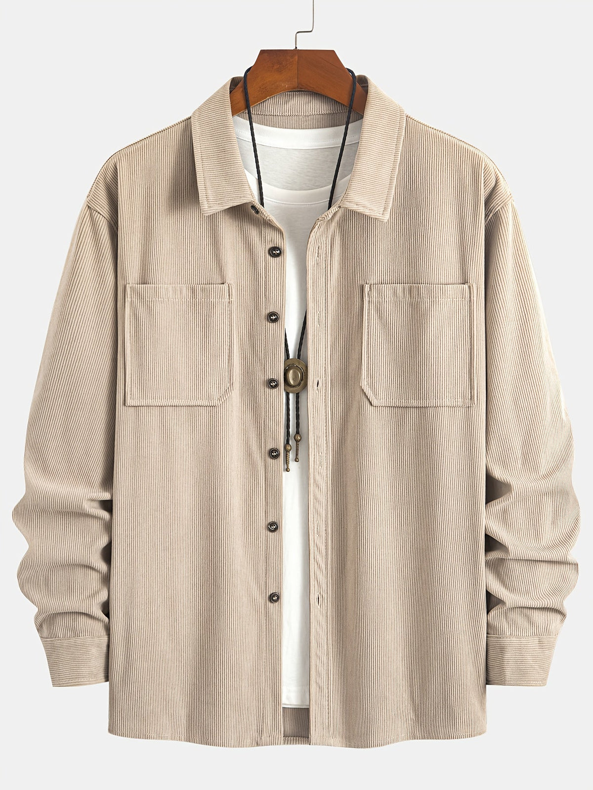 Bryce | Overshirt met lange mouwen, zakken en knopen voor heren