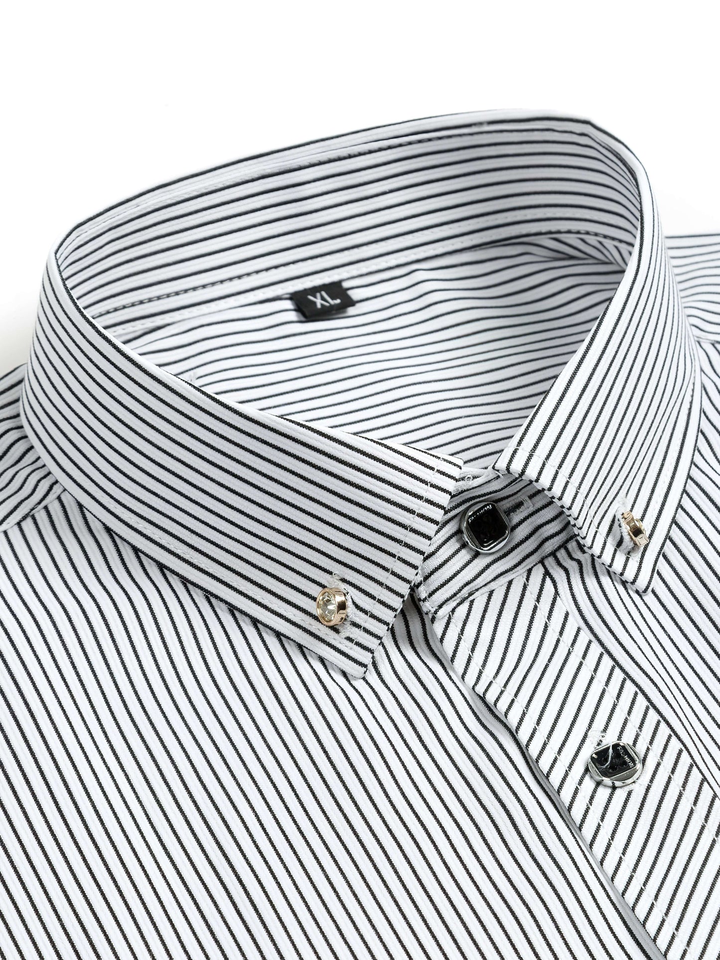 Camicia da uomo a maniche corte business con classiche righe e colletto moderno – Elegante outfit casual e da ufficio