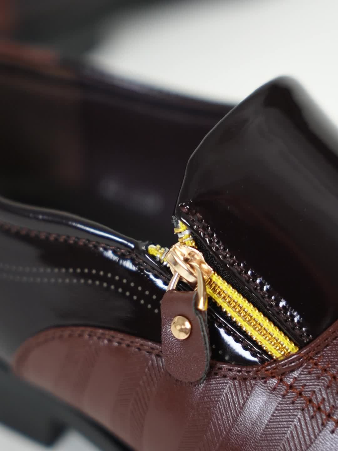 Herren Business-Slipper im eleganten englischen Stil – Klassische Anzugschuhe mit Reißverschluss