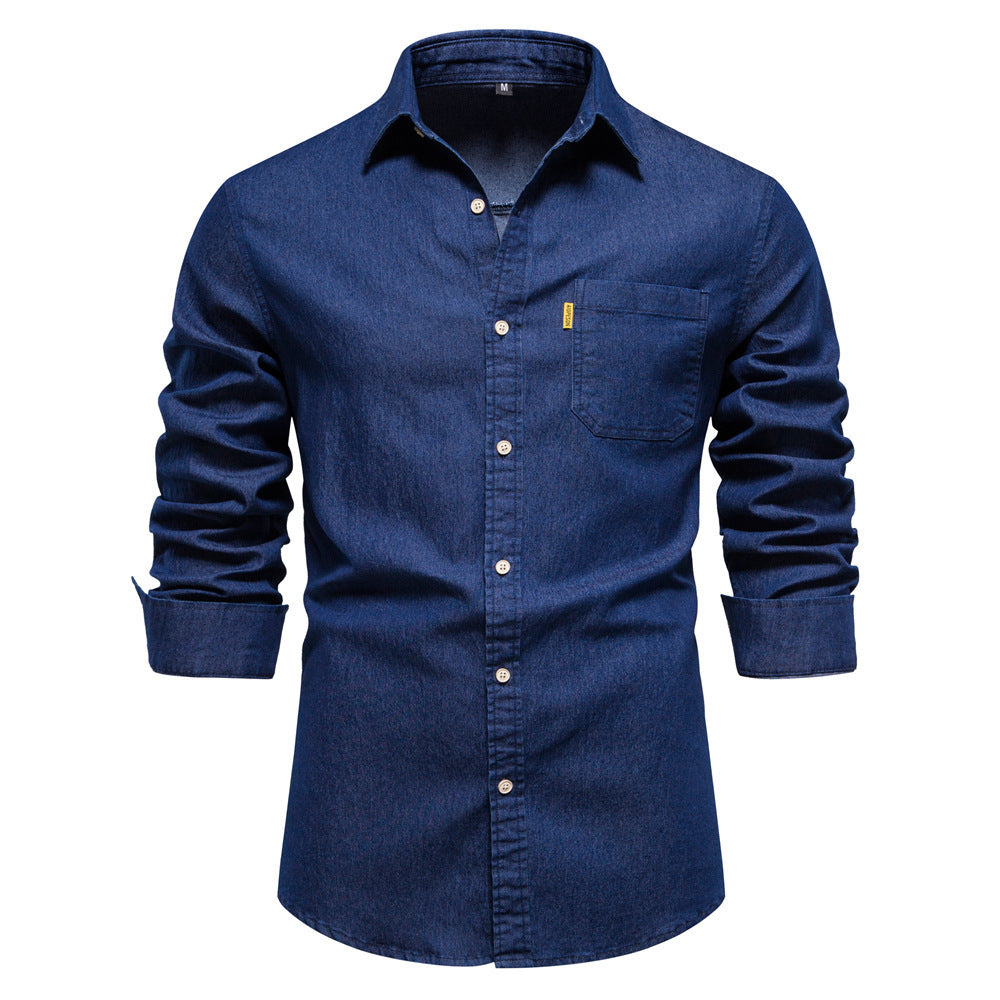 Keith – Mote avslappet denimskjorte uten stryking