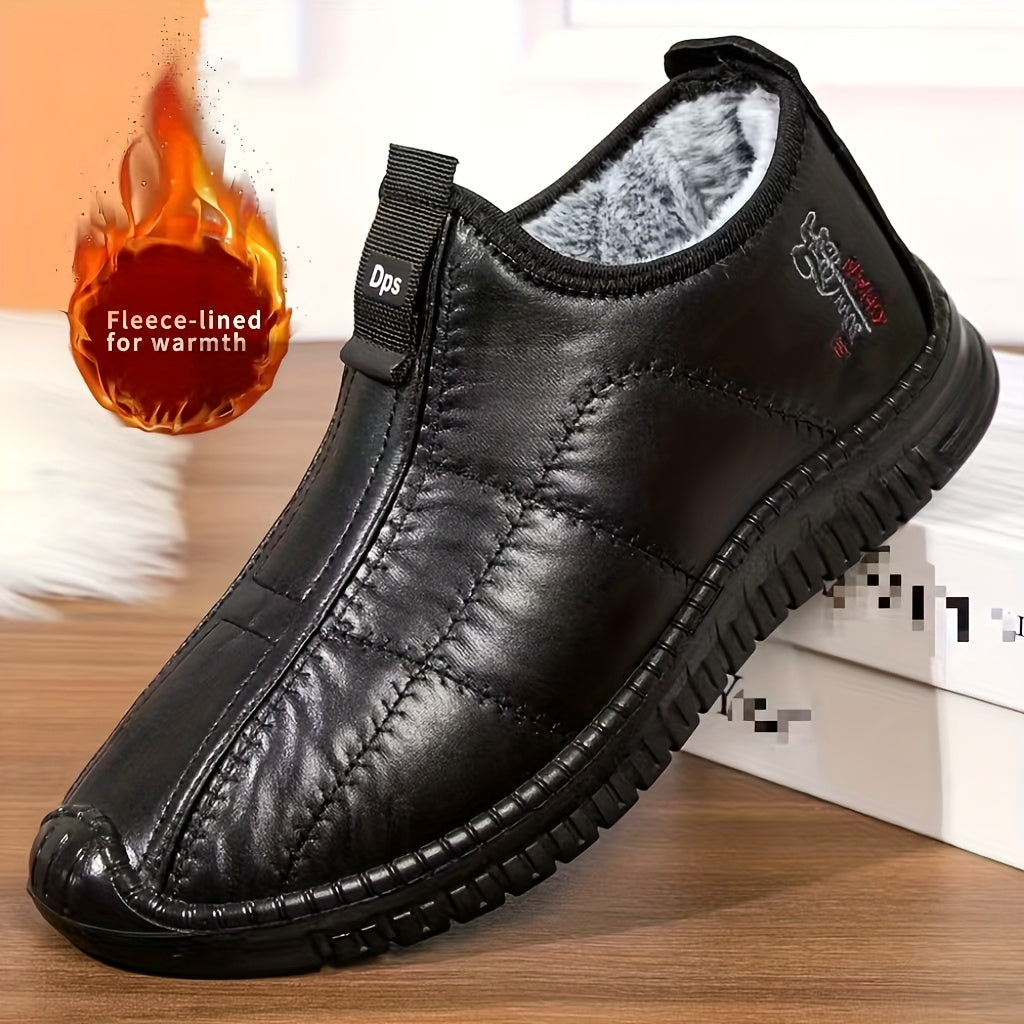 Herren Winter Slip-on Schuhe gefüttert gesteppt