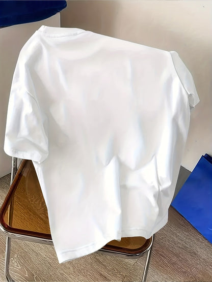 T-shirt uomo con stampa artistica di orso e stile streetwear moderno