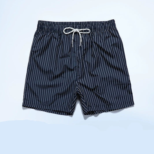 Heren zwem- en vrijetijdsshorts met streeppatroon – Comfortabele strandshorts voor dagelijks gebruik & vakantie