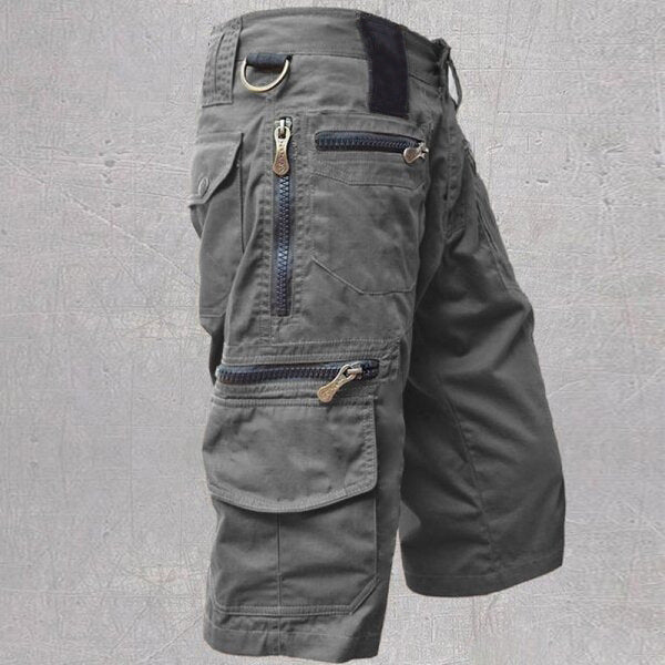 Pantaloncini cargo da uomo con tasche con cerniera – Bermuda outdoor estivi per il tempo libero