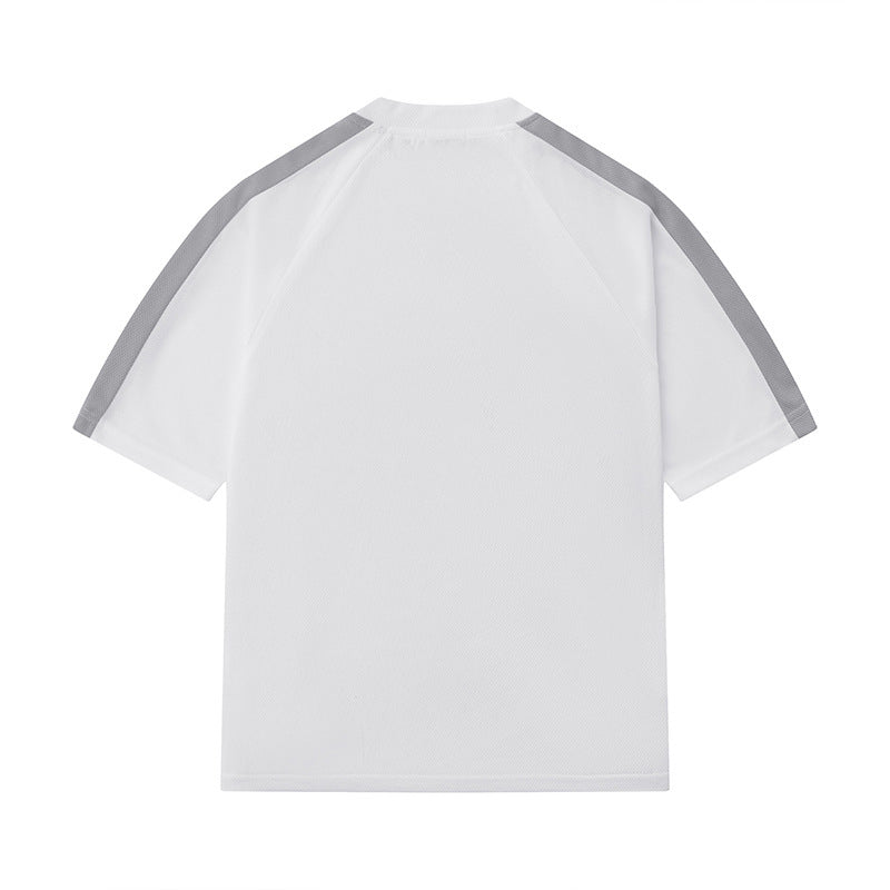 Męski t-shirt hip-hop streetwear z retro napisem – miejski styl, koszulka na co dzień