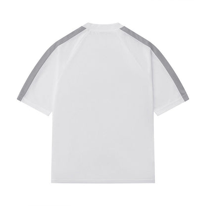 Męski t-shirt hip-hop streetwear z retro napisem – miejski styl, koszulka na co dzień