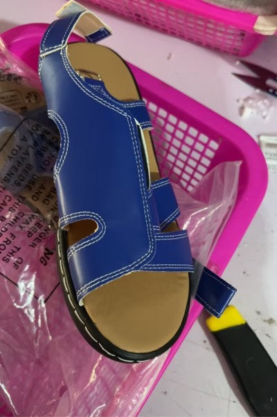 Caroline – Vintage lette kilehælskomfortsandaler