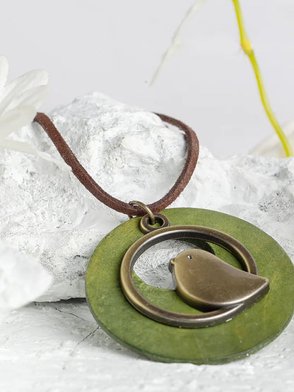 Collana retrò unisex con ciondolo a forma di uccello per festa e tutti i giorni