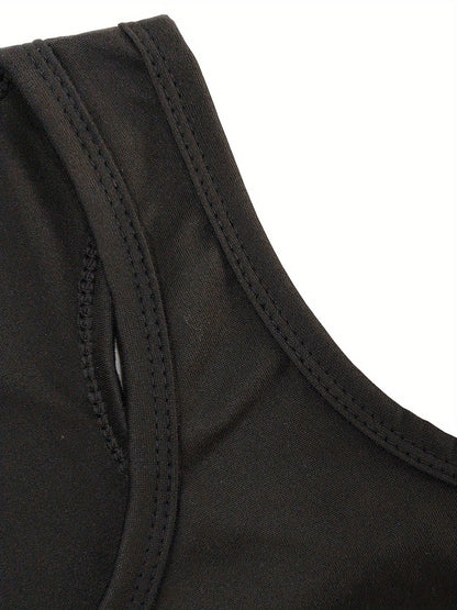 Damlinne med skelett-Deadlift-motiv – sportig fitnessfun racerback-topp