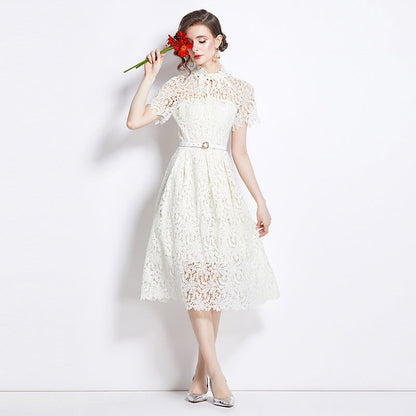 Elegante abito in pizzo da donna per occasioni speciali – Vita media, festivo, raffinato