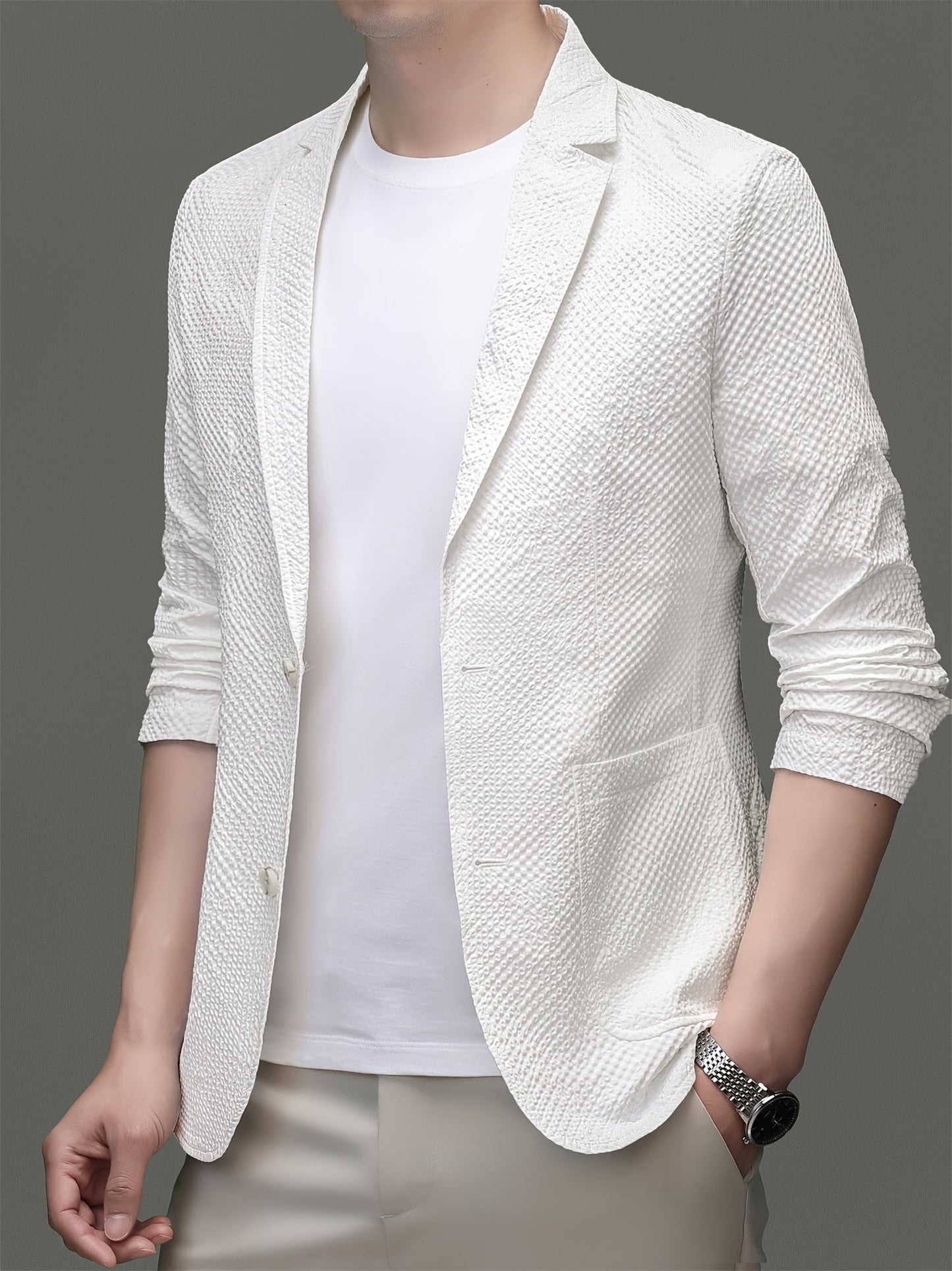 Herren lätt casual blazer – modern sommarjacka med struktur för jobb och fritid