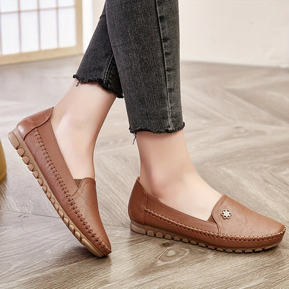 Damen Komfort-Loafer für Alltag und Freizeit – Bequeme Mokassin-Slipper mit flexiblem Laufsohle