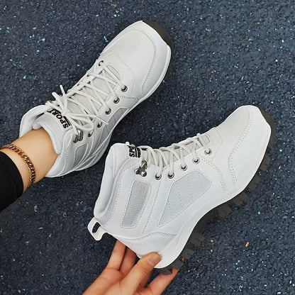 Wanderstiefel Damen Sportlich High-Top Schnürsenkel Profilsohle Trekking