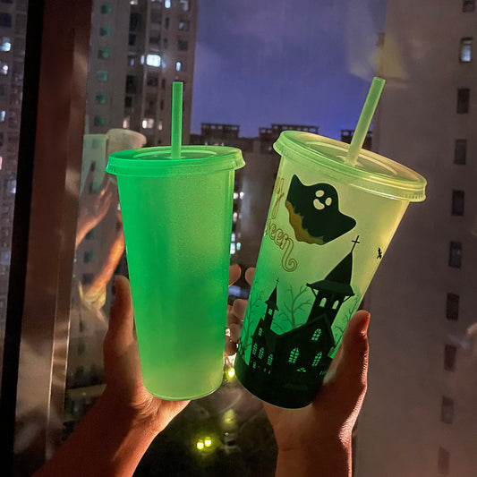 Halloween Mugg med sugrör – Kreativ drickmugg för kusliga fester & dekoration