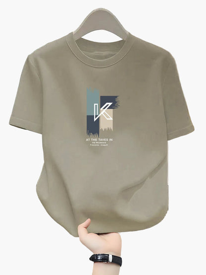 T-shirt homme avec imprimé K moderne et style streetwear décontracté