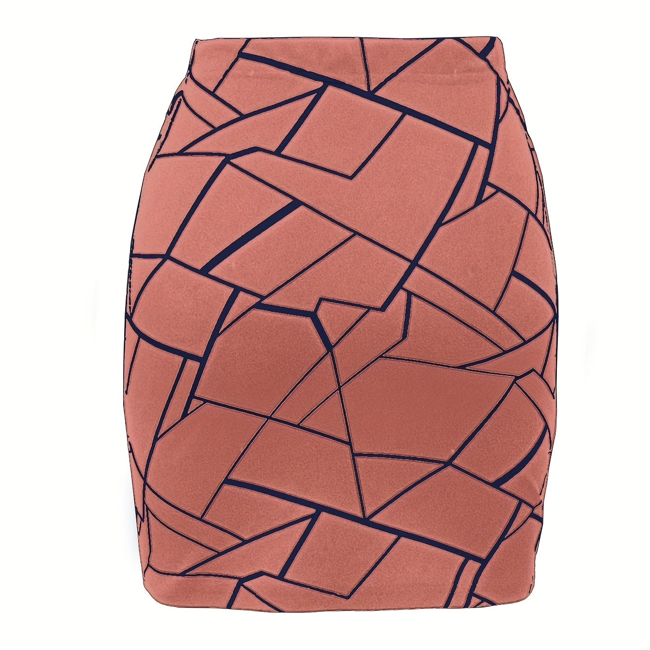 Damen Minirock mit geometrischem Muster – Moderner, eleganter Look für Büro und Freizeit